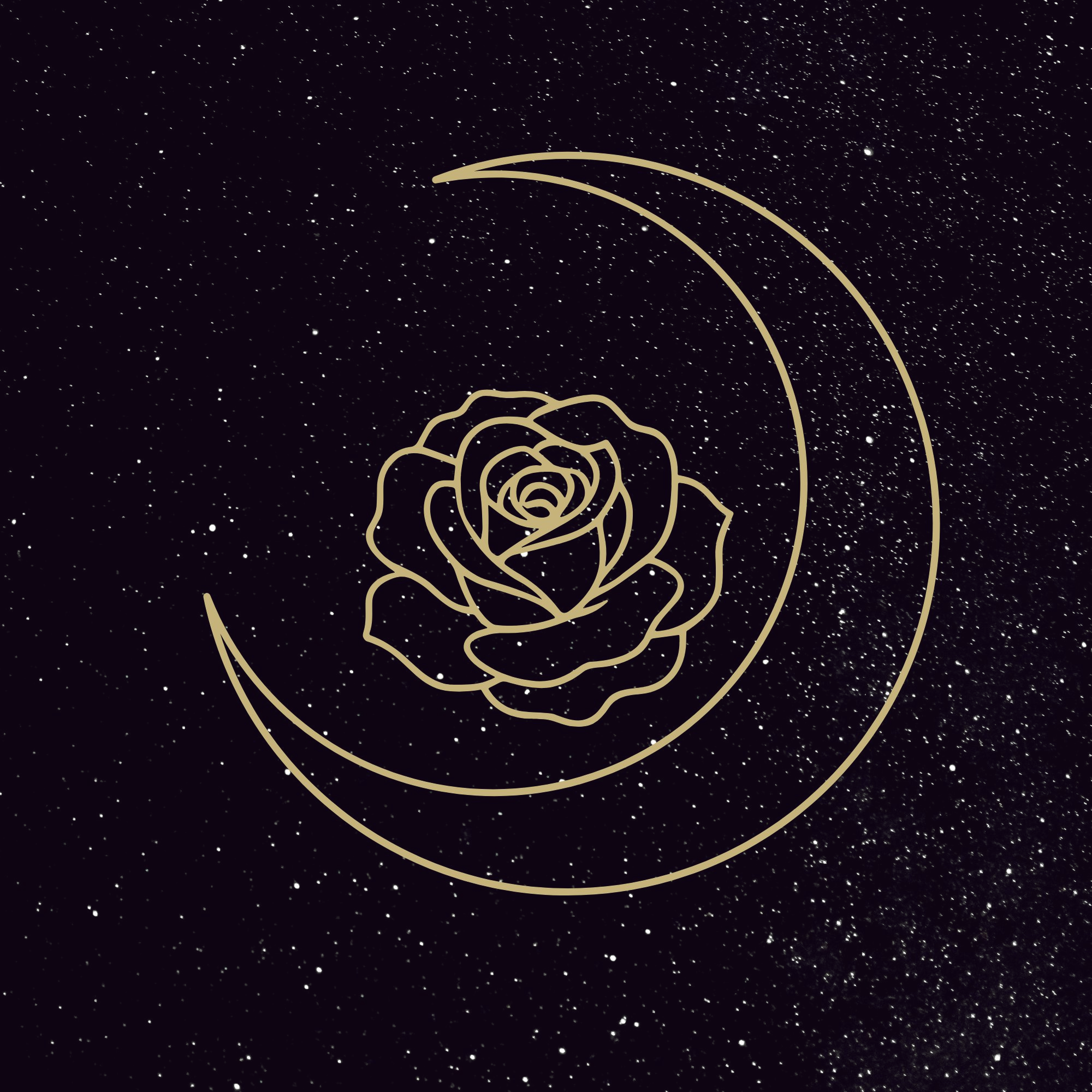 Rose and Crescent Moon